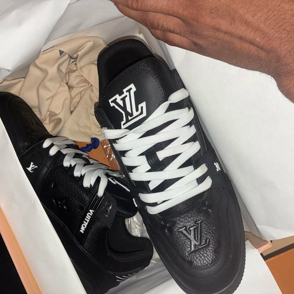 Louis Vuitton Black and White Men's Sneakers